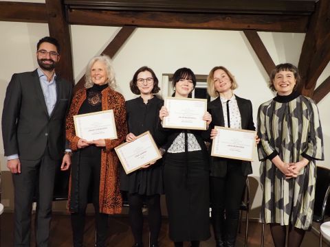 Remise du prix du concours littréaire national 2023 à Janine Horsburgh, Lena Junker, Julia Ingersoll et Jana Montorio 