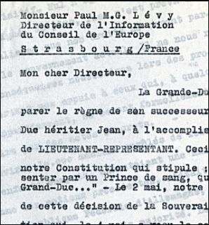 E Rapport vum Pierre Nilles un den Europarot vum 15. Mee 1961 