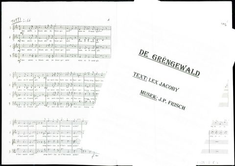 »De Gréngewald.« Text: Lex Jacoby / Musik: Jean-Paul Frisch. CNL L-396; I.8.4